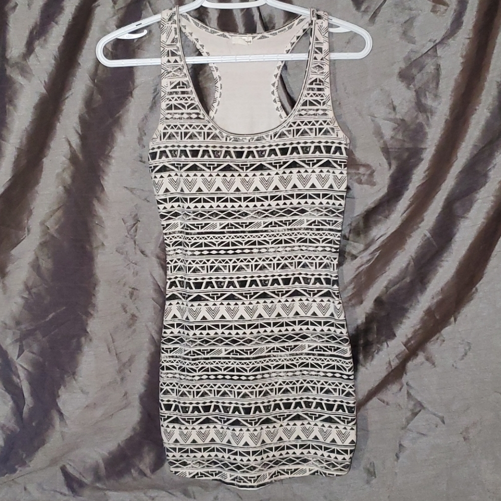 Bodycon Black and White patterned dress